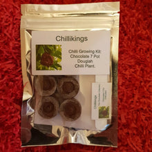 Load image into Gallery viewer, Chocolate 7 Pot Douglah Chilli, Superhot Chilli Grow Kit!!! 6, Seeds!!!
