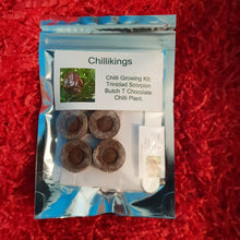 Load image into Gallery viewer, Trinidad Scorpion Butch T Chocolate Chilli, Superhot Chilli Grow Kit!!! 6 Seeds!!!