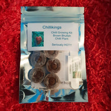Load image into Gallery viewer, Brown Bhutlah, Superhot Chilli Grow kit!!! 6, Seeds!!!