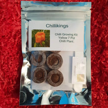 Load image into Gallery viewer, Yellow 7 Pot Chilli, Superhot Chilli Grow Kit!!! 6, Seeds!!!