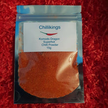 Load image into Gallery viewer, Komodo Dragon Chilli Powder!!! UK's Hottest Chilli!!! 15g From Chillikings!!!