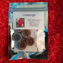 Load image into Gallery viewer, Trinidad 7 Pot Barrackpore Superhot Chilli Grow Kit!!! 6, Seeds!!!