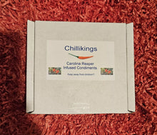 Load image into Gallery viewer, Carolina Reaper Jam, Honey and Sauce Set!!! 30ml Bottles!!! Gift Boxed!!!