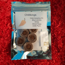 Load image into Gallery viewer, White Ghost Naga, Superhot Chilli Grow Kit! 6, Seeds!