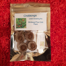 Load image into Gallery viewer, Birdseye Thai Chilli, Chilli Grow Kit! 6, Seeds! From Chillikings!