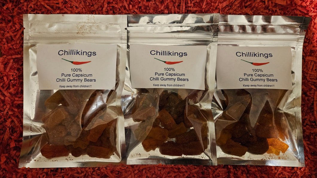 3x Pks Carolina Reaper Chilli Gummy Sweets!!! Superhot Fire!!! 60g!!!